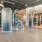 Large fitness center with large windows and plenty of equipment