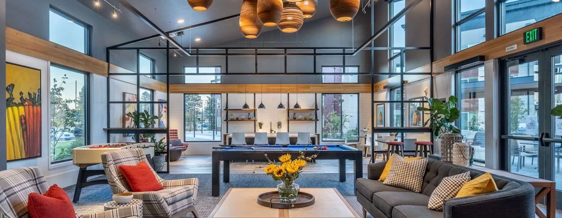 Large lounge with ample seating 